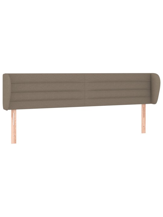 Čelo postele typu ušák taupe 203x23x78/88 cm textil