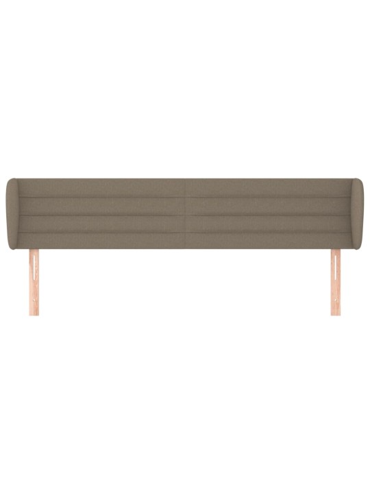 Čelo postele typu ušák taupe 203x23x78/88 cm textil