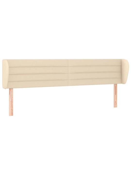 Čelo postele typu ušák krémové 203x23x78/88 cm textil