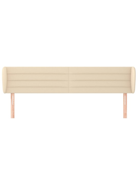 Čelo postele typu ušák krémové 203x23x78/88 cm textil