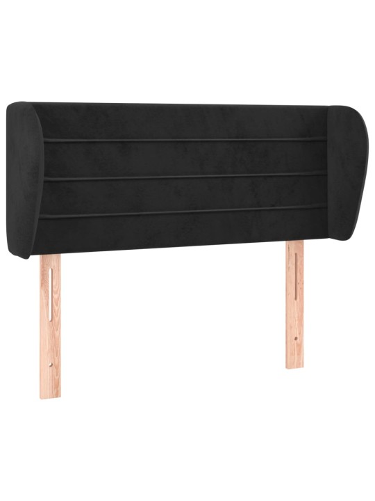 Čelo postele typu ušák černé 83x23x78/88 cm samet