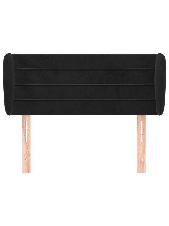 Čelo postele typu ušák černé 83x23x78/88 cm samet
