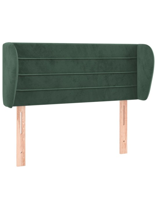 Čelo postele typu ušák tmavě zelené 83x23x78/88 cm samet
