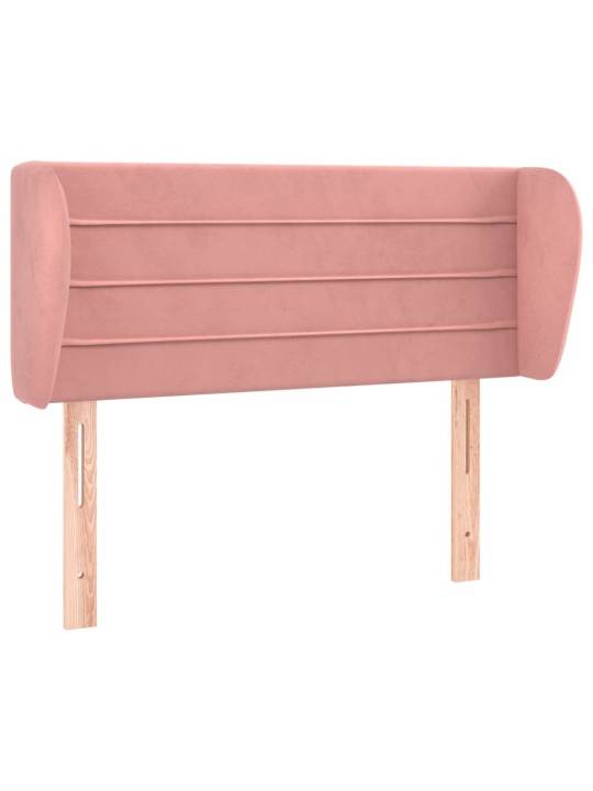 Čelo postele typu ušák růžová 83x23x78/88 cm samet