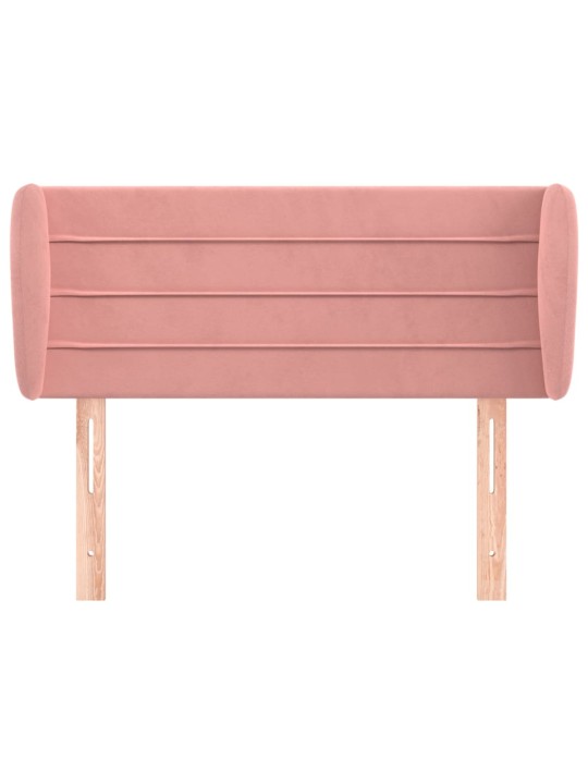 Čelo postele typu ušák růžová 83x23x78/88 cm samet