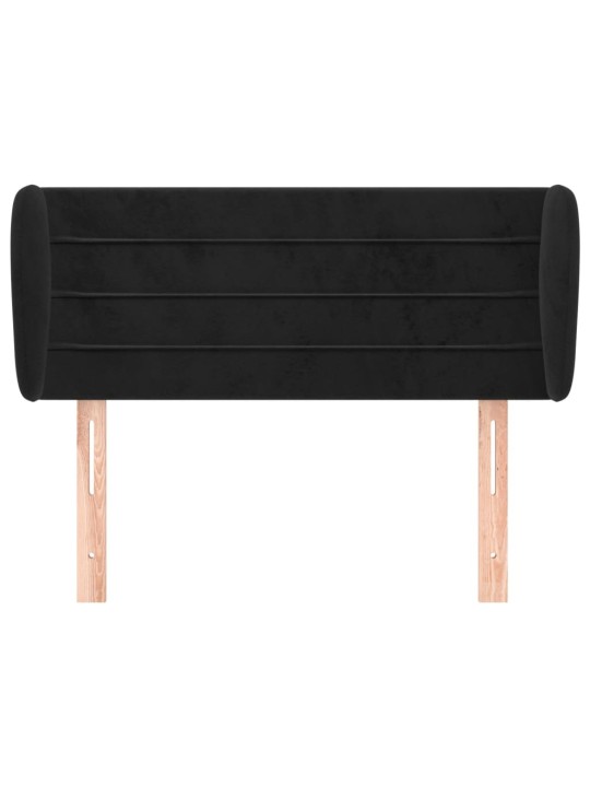 Čelo postele typu ušák černé 93x23x78/88 cm samet