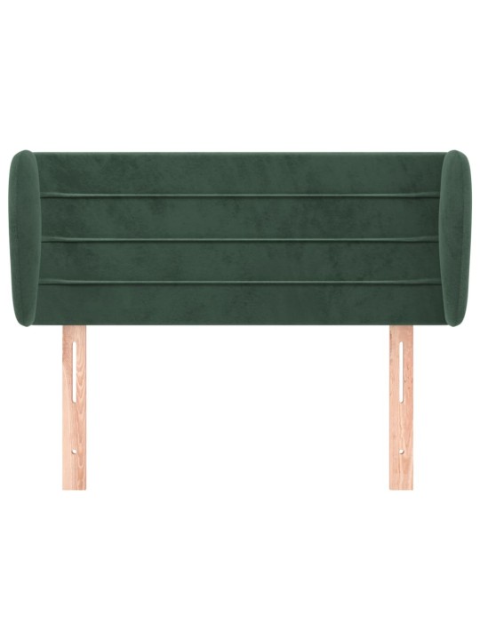 Čelo postele typu ušák tmavě zelené 93x23x78/88 cm samet