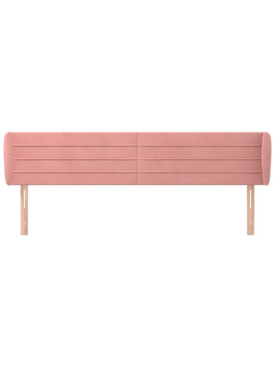 Čelo postele typu ušák růžová 183x23x78/88 cm samet
