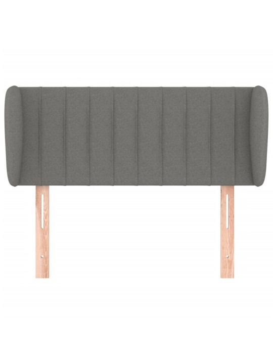 Čelo postele typu ušák tmavě šedé 83x23x78/88 cm textil