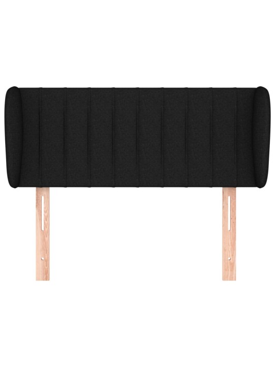Čelo postele typu ušák černé 83x23x78/88 cm textil