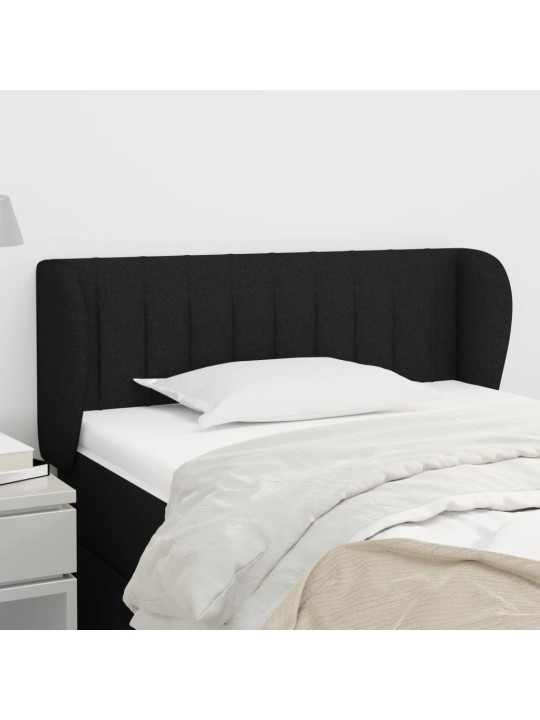 Čelo postele typu ušák černé 83x23x78/88 cm textil