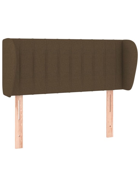 Čelo postele typu ušák tmavě hnědé 83x23x78/88 cm textil
