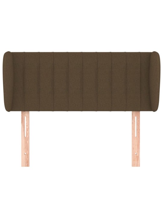 Čelo postele typu ušák tmavě hnědé 83x23x78/88 cm textil