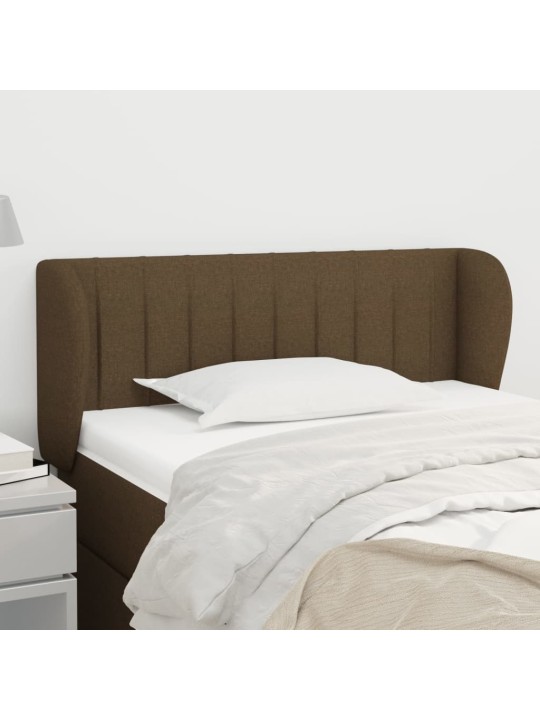 Čelo postele typu ušák tmavě hnědé 83x23x78/88 cm textil