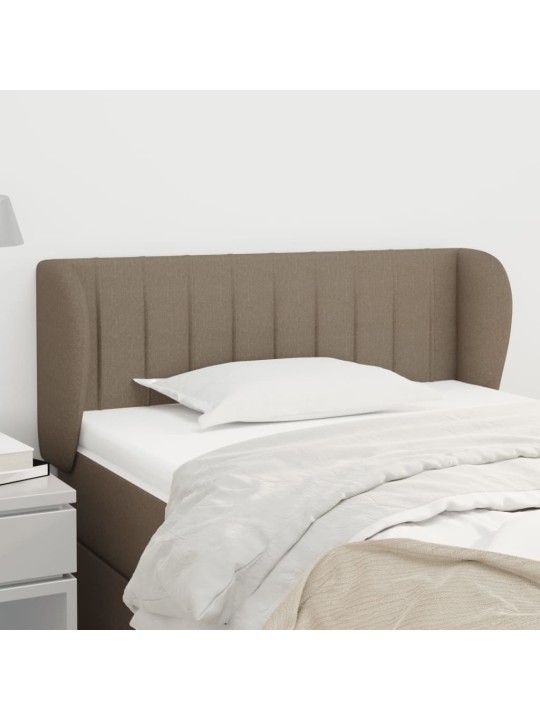 Čelo postele typu ušák taupe 83x23x78/88 cm textil