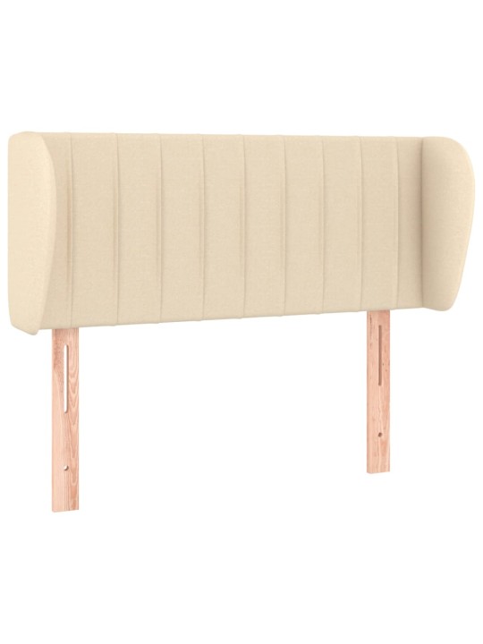 Čelo postele typu ušák krémové 83x23x78/88 cm textil