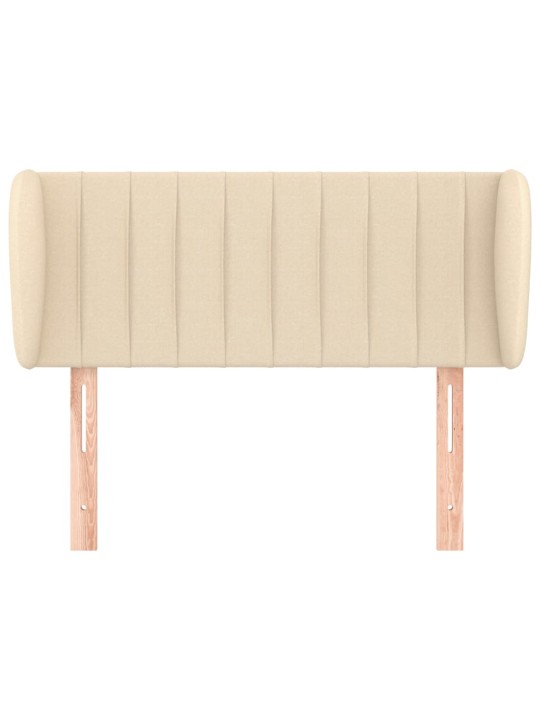 Čelo postele typu ušák krémové 83x23x78/88 cm textil