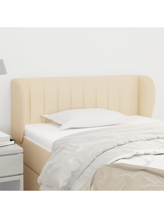 Čelo postele typu ušák krémové 83x23x78/88 cm textil