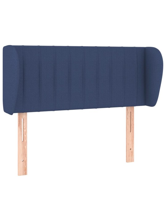 Čelo postele typu ušák modré 83x23x78/88 cm textil
