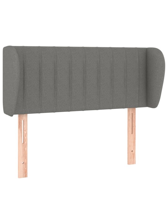 Čelo postele typu ušák tmavě šedé 93x23x78/88 cm textil