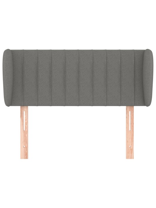 Čelo postele typu ušák tmavě šedé 93x23x78/88 cm textil