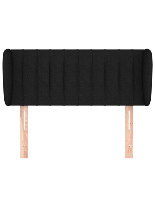 Čelo postele typu ušák černé 93x23x78/88 cm textil