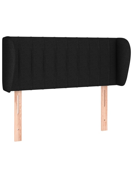 Čelo postele typu ušák černé 103x23x78/88 cm textil