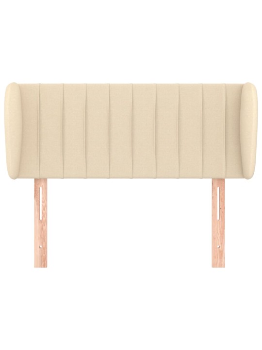 Čelo postele typu ušák krémové 103x23x78/88 cm textil