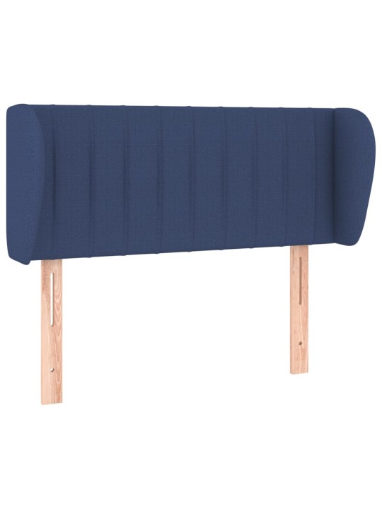 Čelo postele typu ušák modré 103x23x78/88 cm textil
