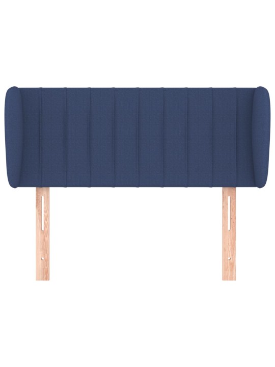 Čelo postele typu ušák modré 103x23x78/88 cm textil