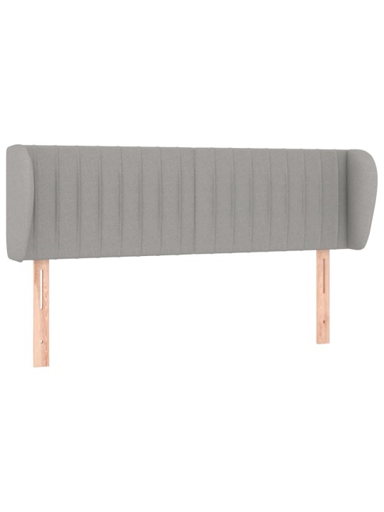 Čelo postele typu ušák světle šedé 147x23x78/88 cm textil