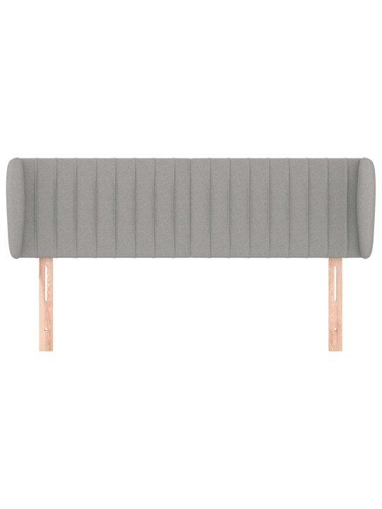 Čelo postele typu ušák světle šedé 147x23x78/88 cm textil