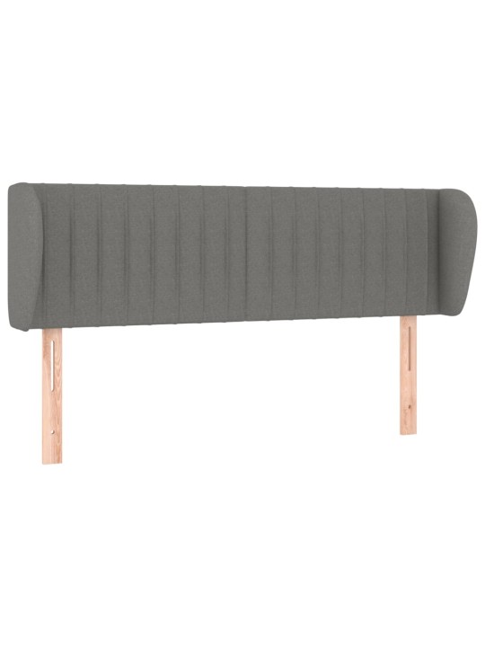 Čelo postele typu ušák tmavě šedé 147x23x78/88 cm textil