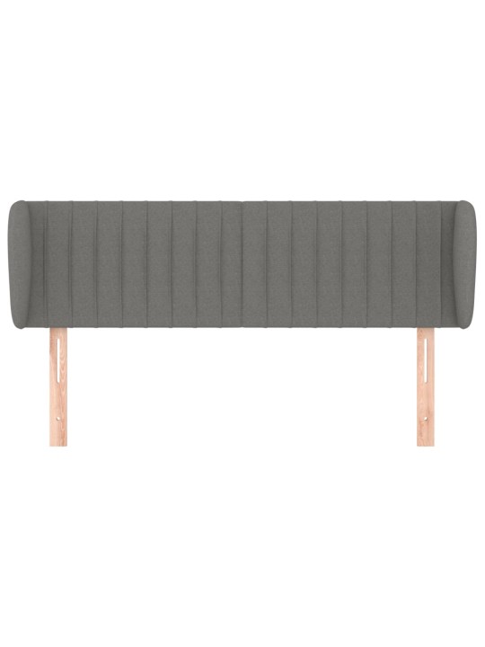 Čelo postele typu ušák tmavě šedé 147x23x78/88 cm textil