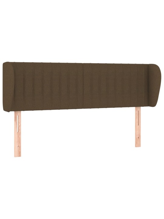 Čelo postele typu ušák tmavě hnědé 147x23x78/88 cm textil
