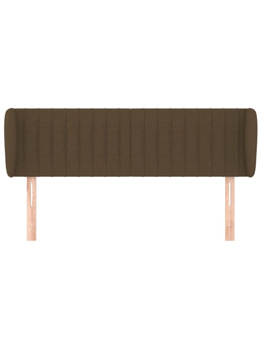 Čelo postele typu ušák tmavě hnědé 147x23x78/88 cm textil