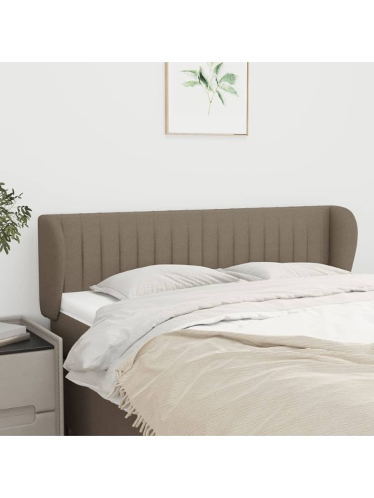 Čelo postele typu ušák taupe 147x23x78/88 cm textil