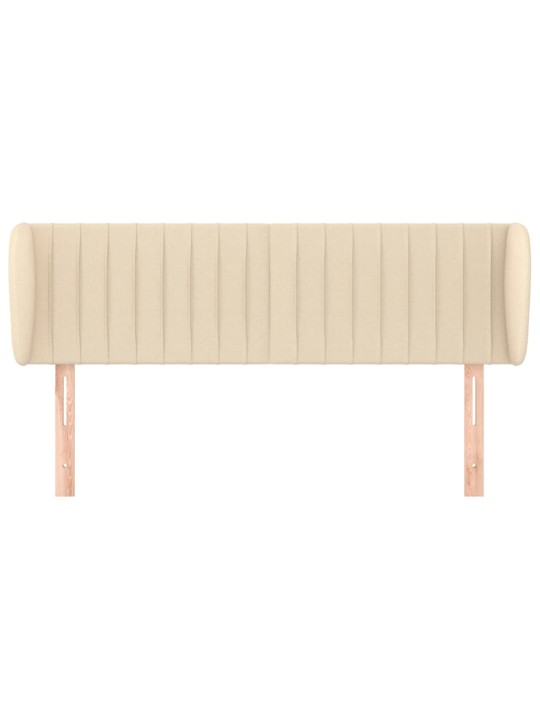 Čelo postele typu ušák krémové 147x23x78/88 cm textil