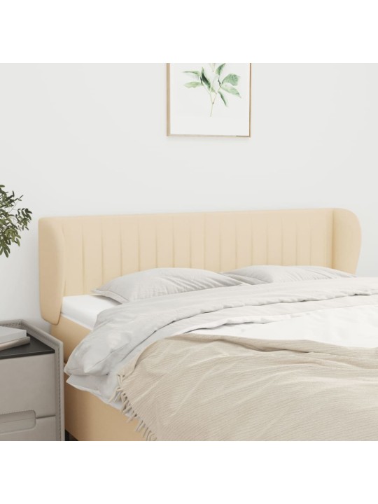 Čelo postele typu ušák krémové 147x23x78/88 cm textil