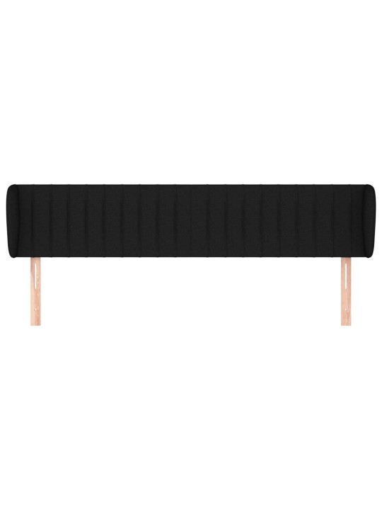 Čelo postele typu ušák černé 163x23x78/88 cm textil