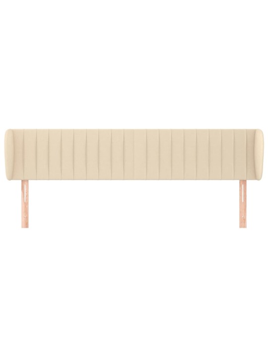 Čelo postele typu ušák krémové 183x23x78/88 cm textil