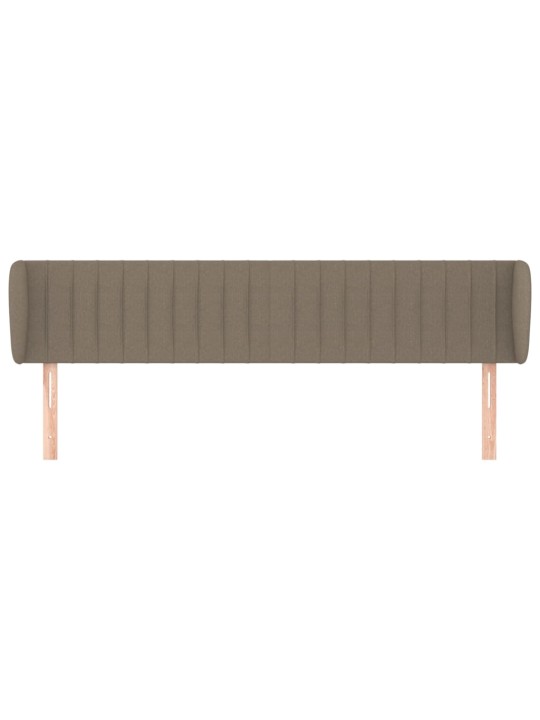 Čelo postele typu ušák taupe 203x23x78/88 cm textil