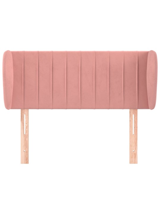 Čelo postele typu ušák růžová 83x23x78/88 cm samet