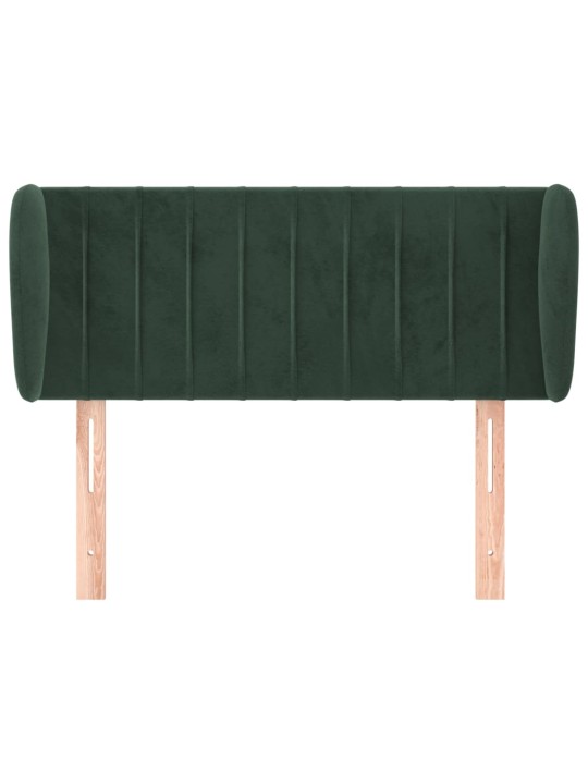 Čelo postele typu ušák tmavě zelené 93x23x78/88 cm samet