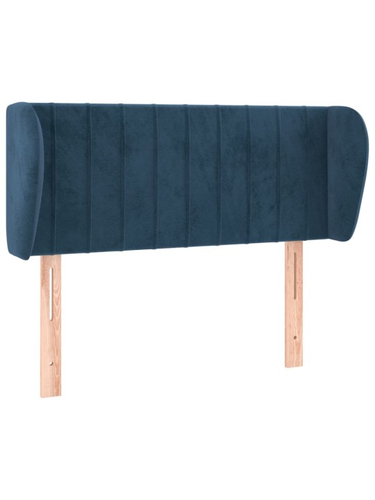 Čelo postele typu ušák tmavě modré 93x23x78/88 cm samet