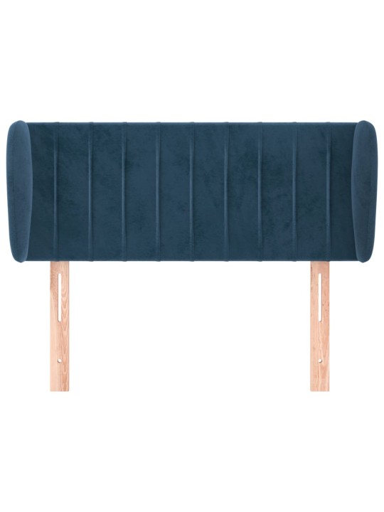 Čelo postele typu ušák tmavě modré 93x23x78/88 cm samet