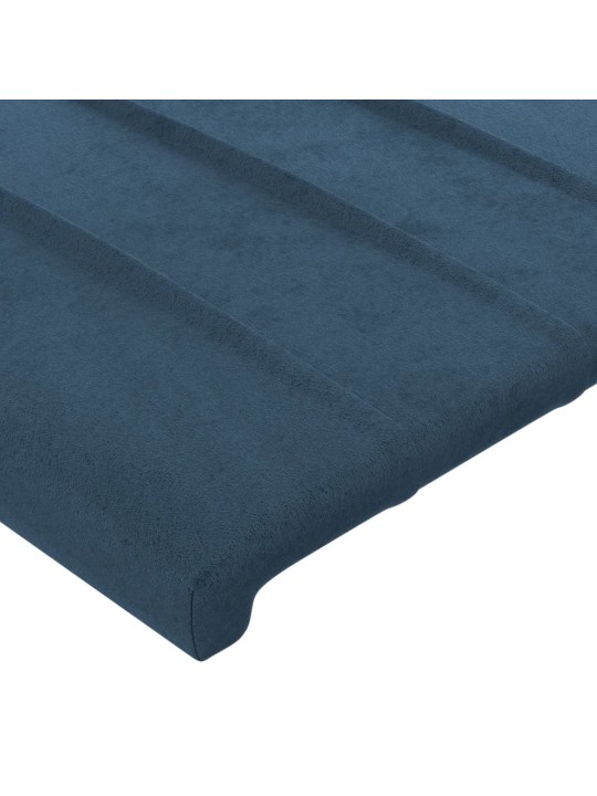Čelo postele typu ušák tmavě modré 93x23x78/88 cm samet