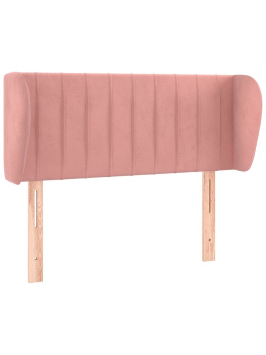 Čelo postele typu ušák růžová 93x23x78/88 cm samet