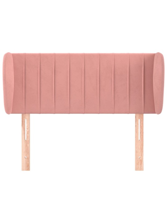 Čelo postele typu ušák růžová 93x23x78/88 cm samet