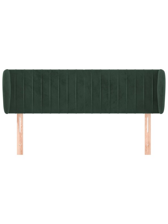 Čelo postele typu ušák tmavě zelené 147x23x78/88 cm samet